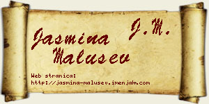 Jasmina Malušev vizit kartica
